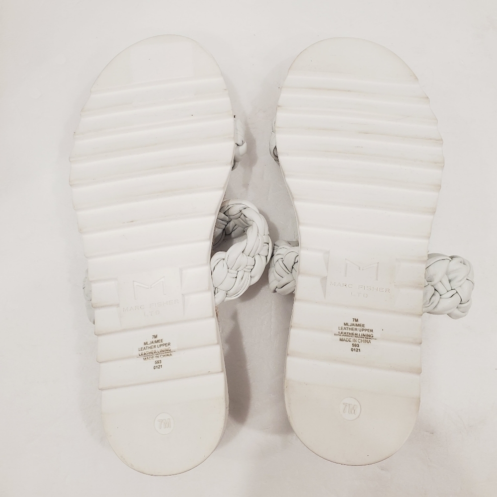New Marc Fisher Jaimee Slide White Espadrille San… - image 5